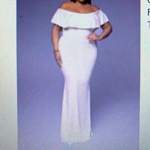 Buttercream Off Shoulder Maxi Dress, XL, New